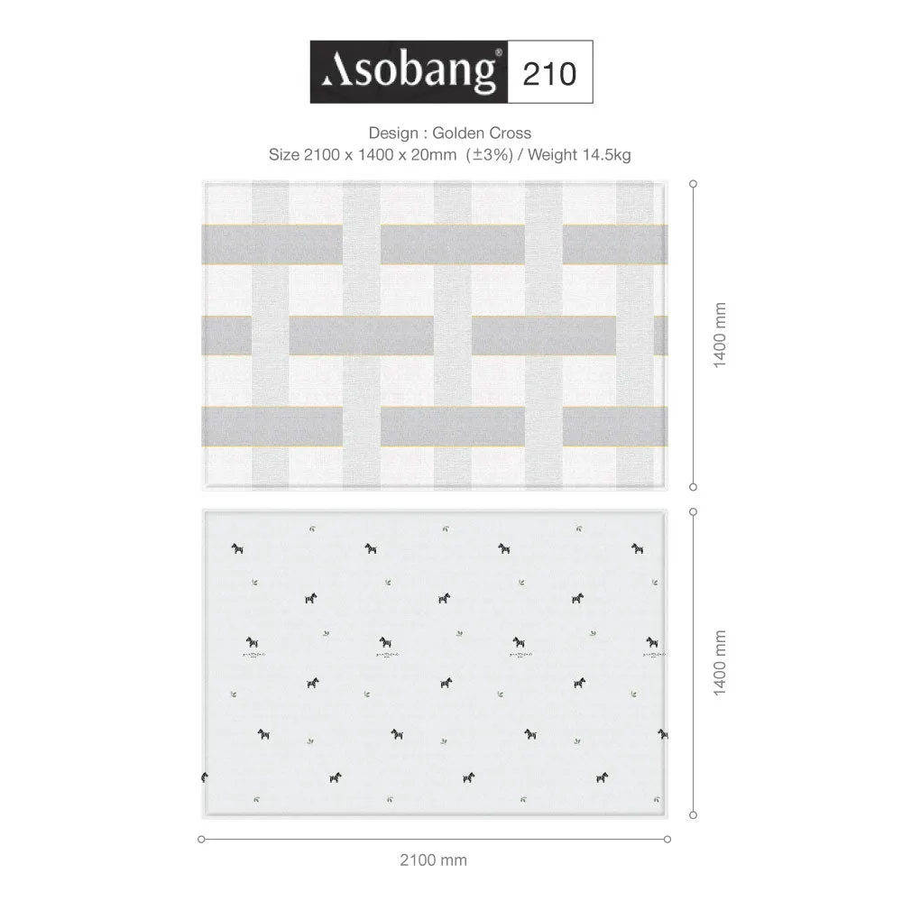 [1 Yr Local Warranty] Parklon Asobang 210 Golden Cross  Size: 2100 x 1400 x 20mm