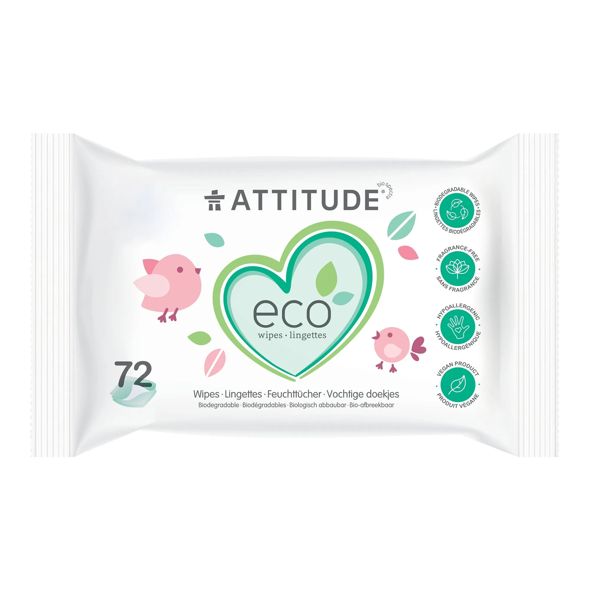 100% Biodegradable Baby Wipes : Fragrance-free