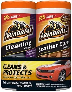 2 Pack All Car Cleaning and Leather Wipes