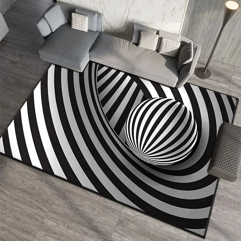 3D Optical Illusion Geometric Rug  230x160cm