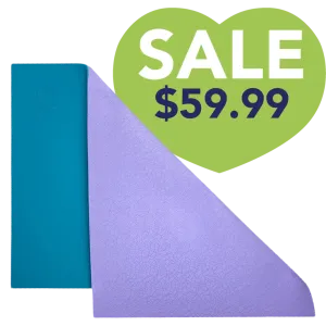 48"x24" Anti-Fatigue Reversible Dog Grooming Table Mat Blue/Lavender by PawMat