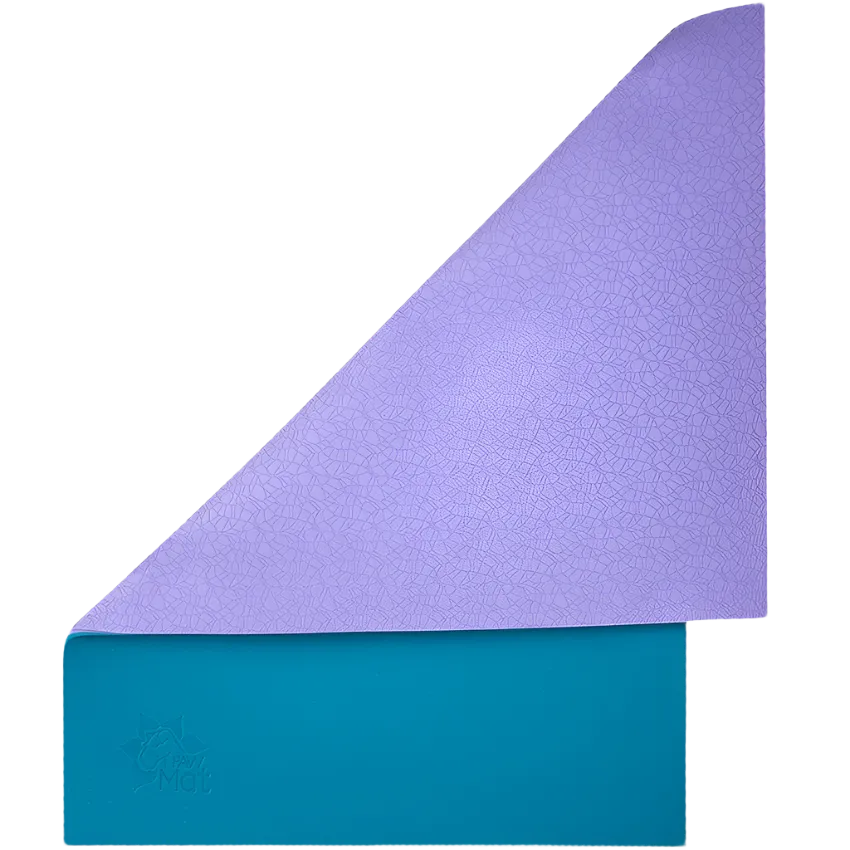 48"x24" Anti-Fatigue Reversible Dog Grooming Table Mat Blue/Lavender by PawMat