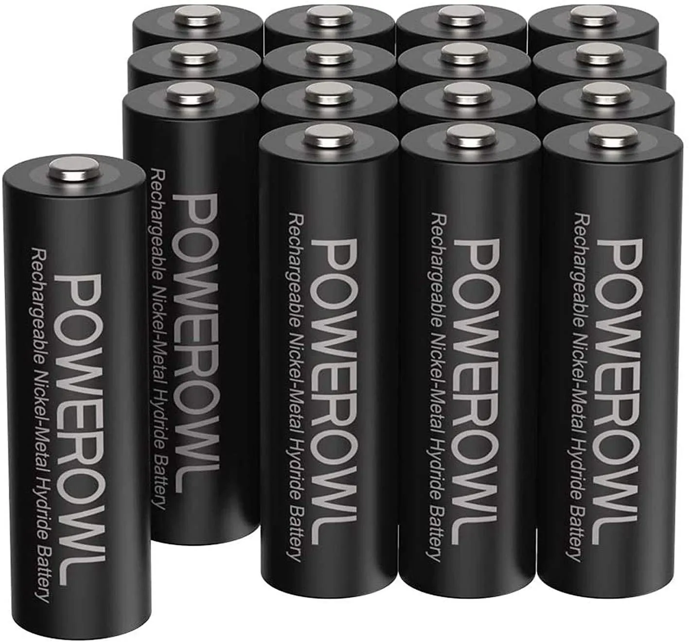 AA Rechargeable Batteries, 2800mAh High Capacity Batteries 1.2V NiMH Low Self Discharge, Pack of 16