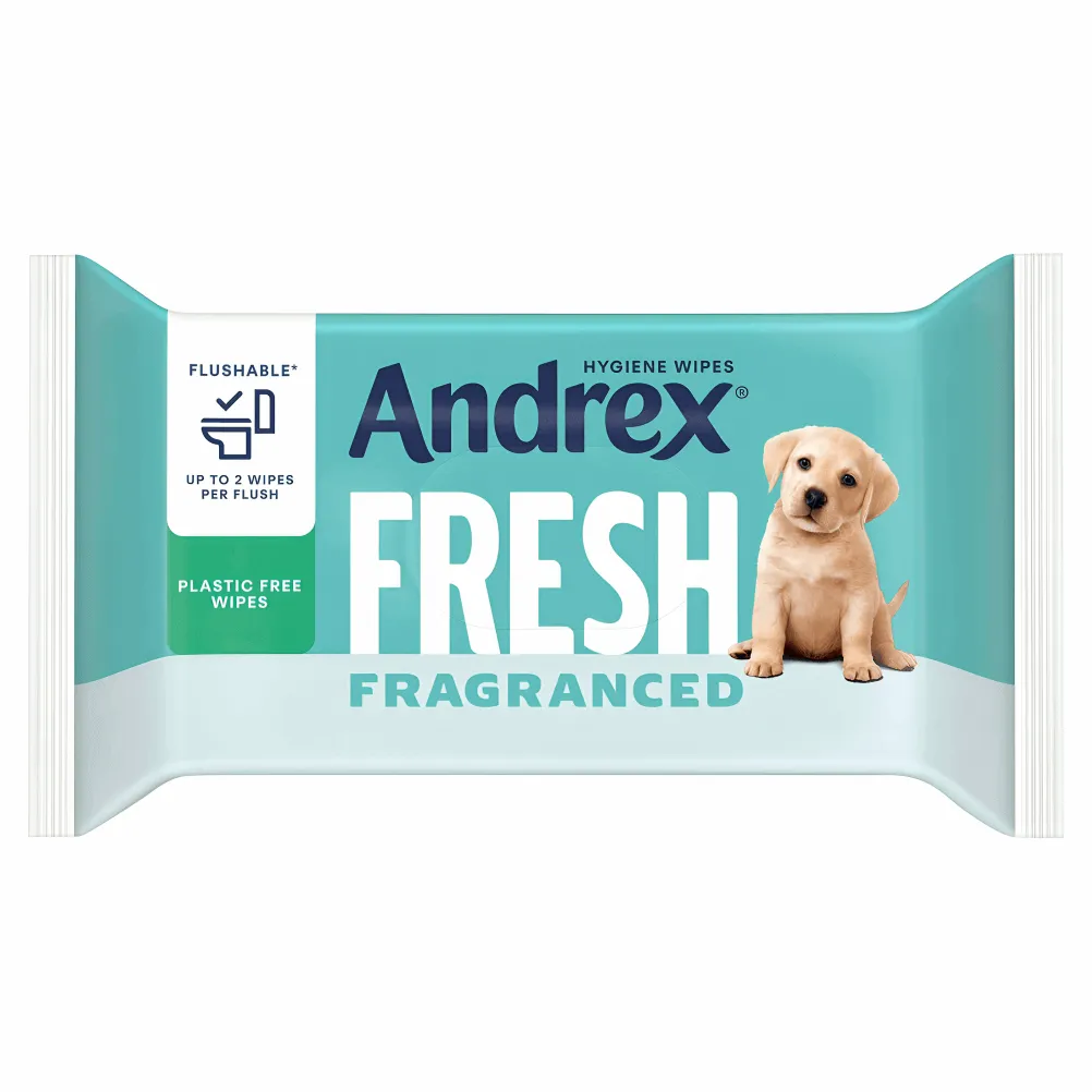 Andrex Fresh Fragranced Flushable Toilet Wipes, 30 Pack