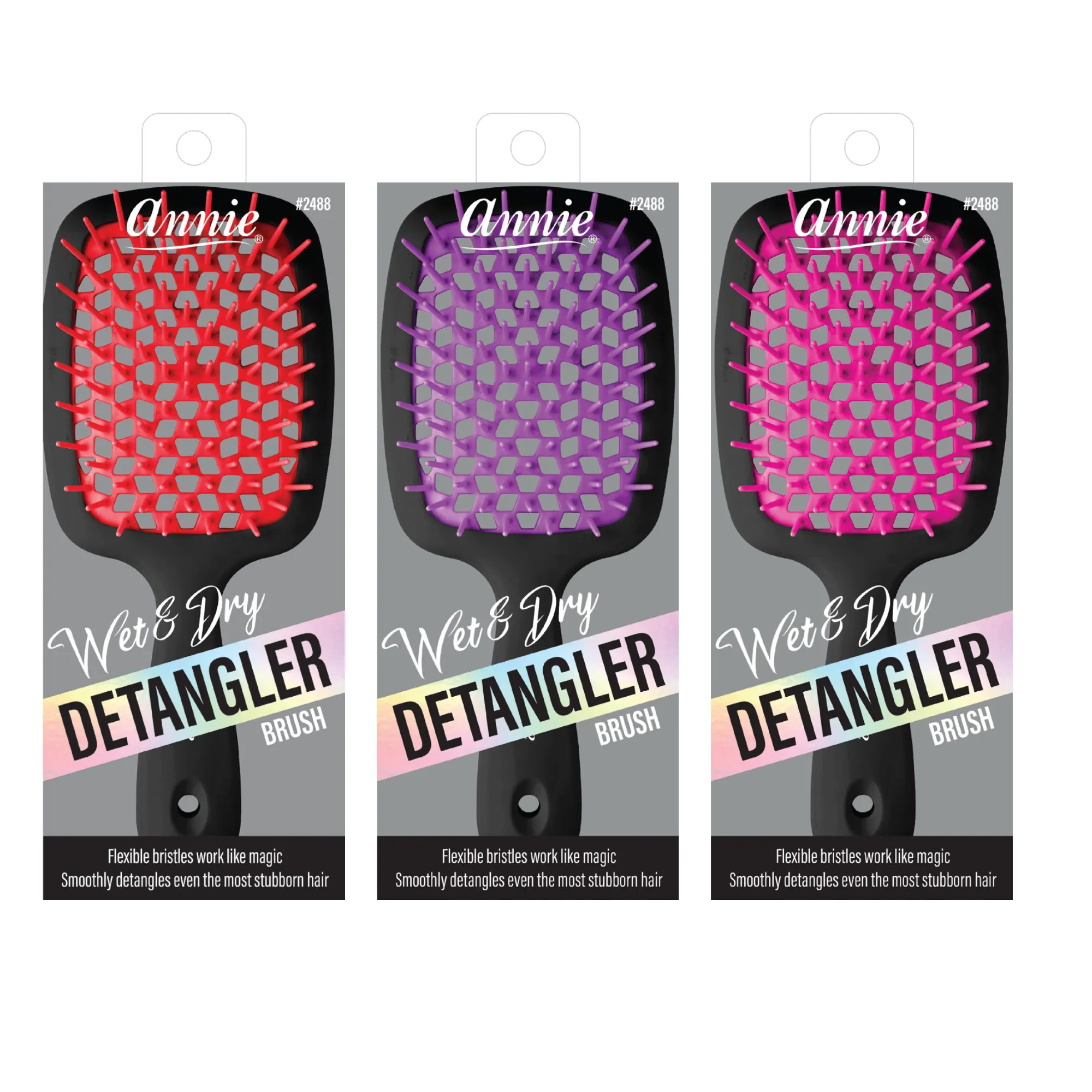 Annie Wet & Dry Detangling Hair Brush Black