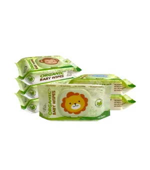 Baby Wipes with Cap (80 Wipes) - Pack of 6