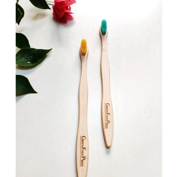 Bamboo Toothbrush & Bamboo Tongue Cleaner - Combo Pack