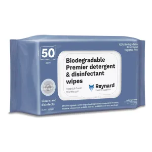 Biodegradable Premier Detergent & Disinfectant Wipes