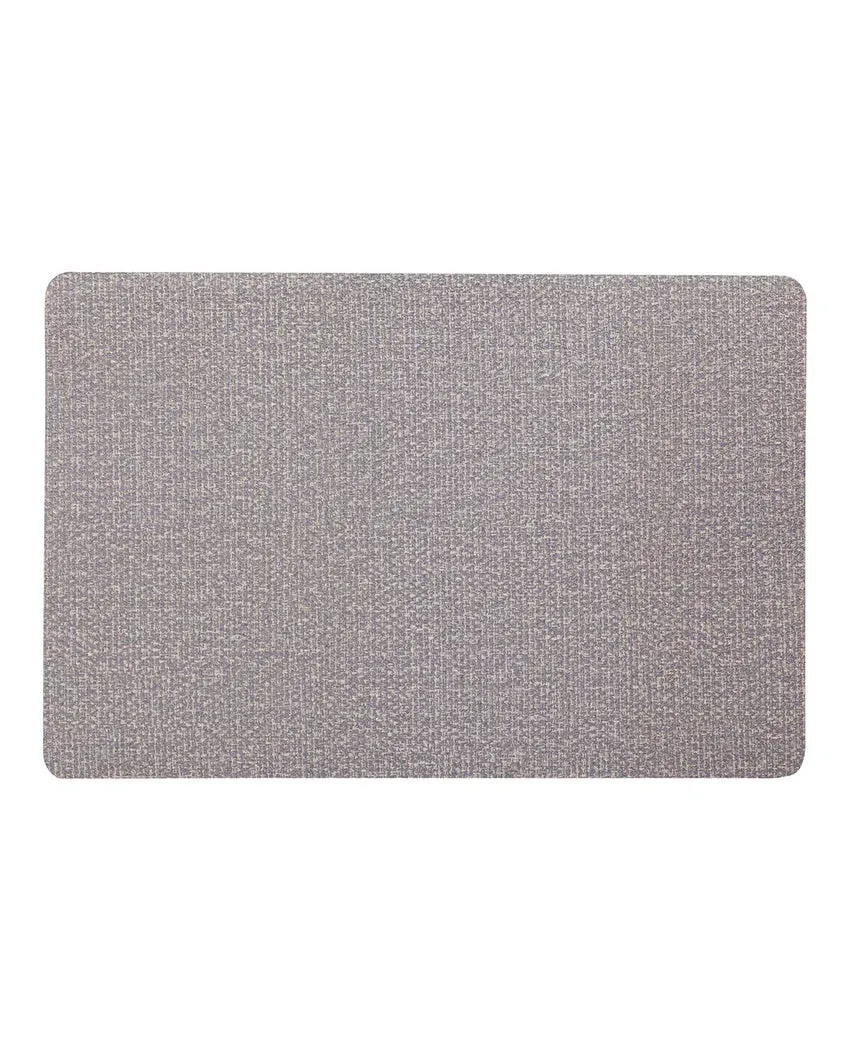 Blue PVC Solid Table Placemats | Set of 6 | 12 x 18 inches