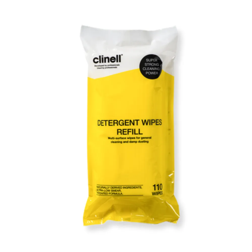 CLINELL DETERGENT WIPES TUB REFILLS 110