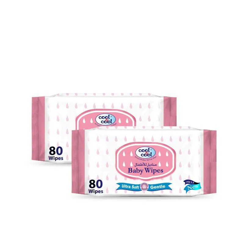 Cool & Cool Baby Wipes Pack of 2 - 160 Pieces