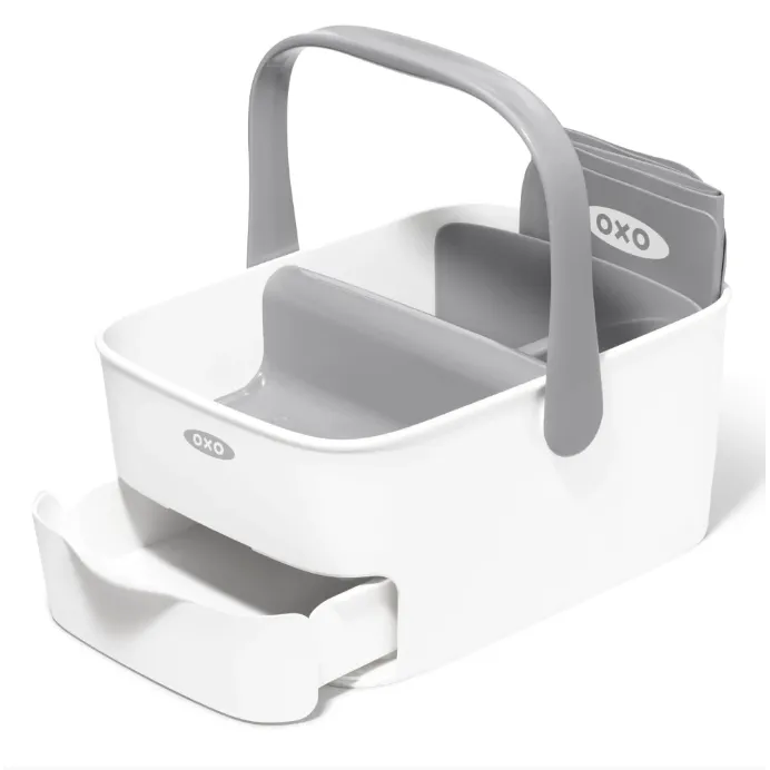 Diaper Caddy with Changing Mat - Grey