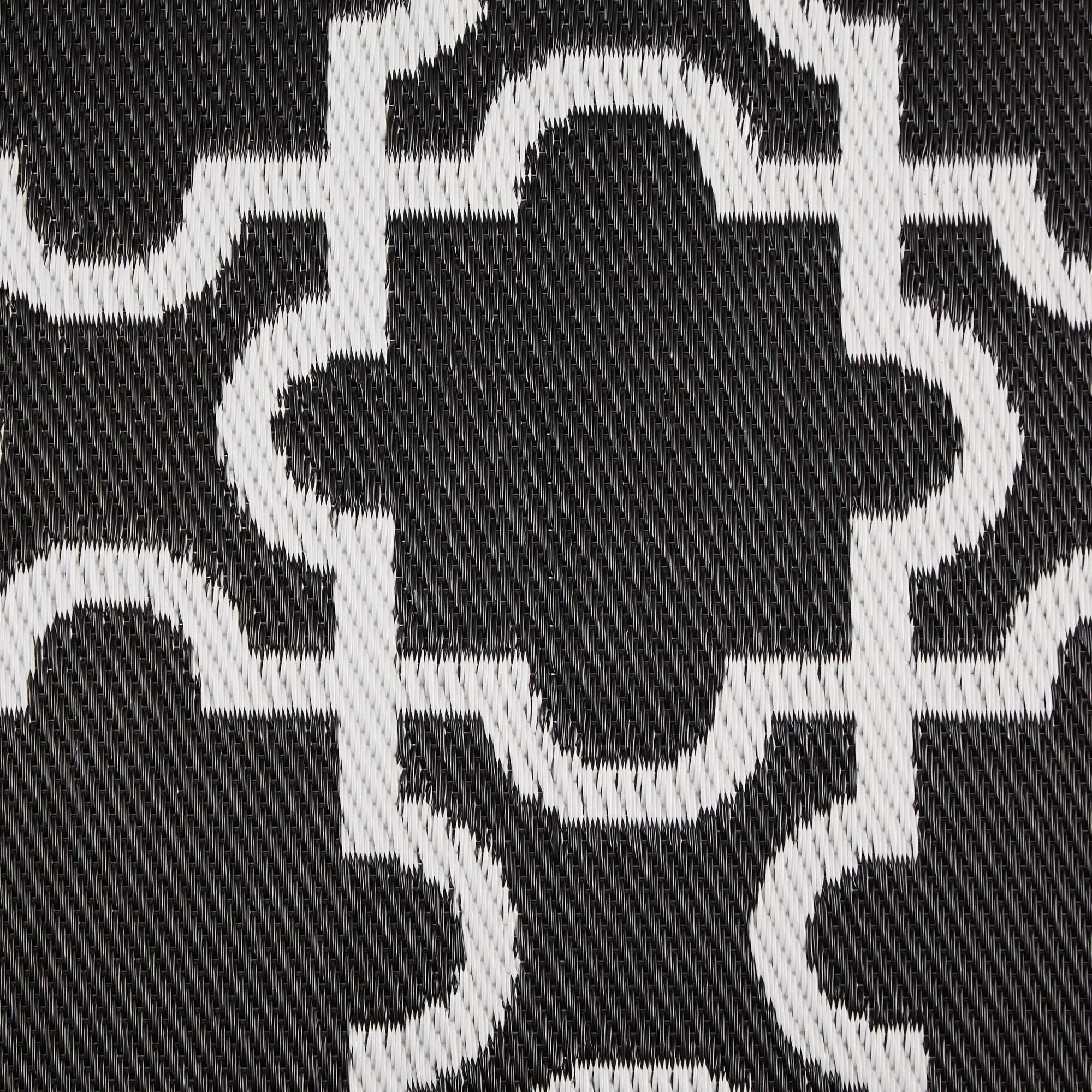 Dii Reversible Outdoor Lattice Woven Rug 4x6 Ft Black