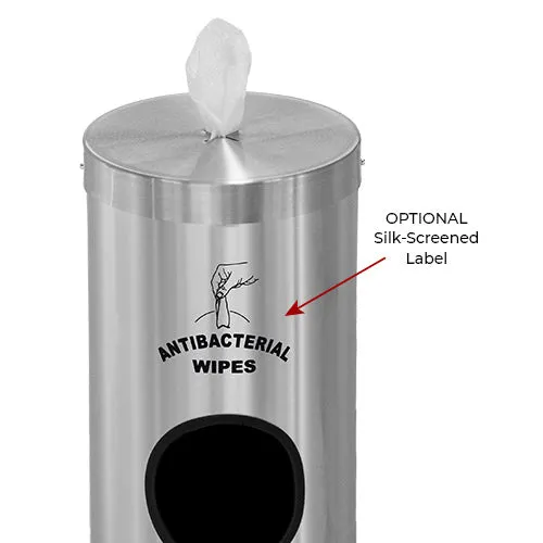 Disinfecting Wipe Dispenser with Trash Receptacle