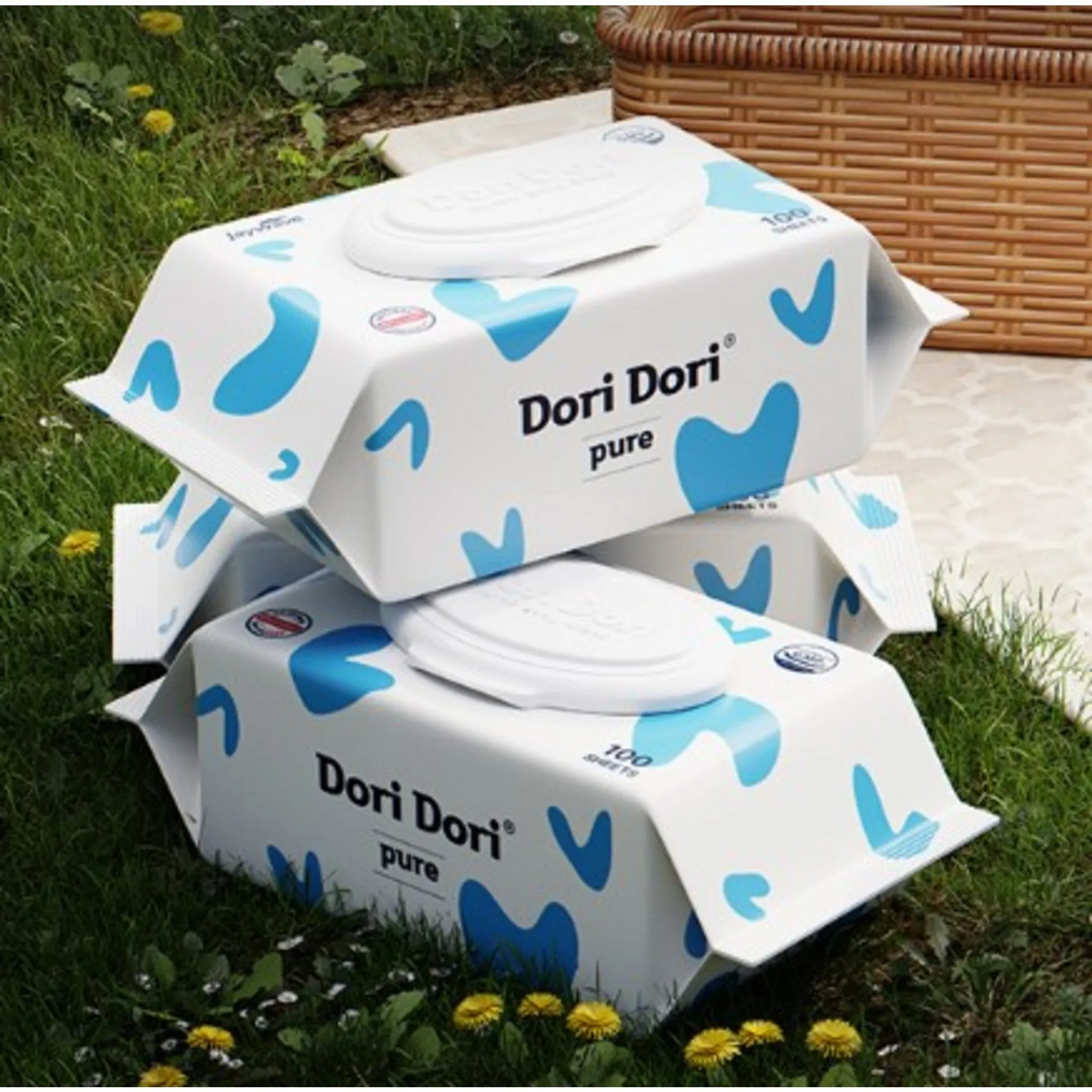 Dori Dori Pure Baby Wet Wipes, Cap Type, 100 Sheets, Pack of 10 - 🏆 #81 - Household Items - Best of December