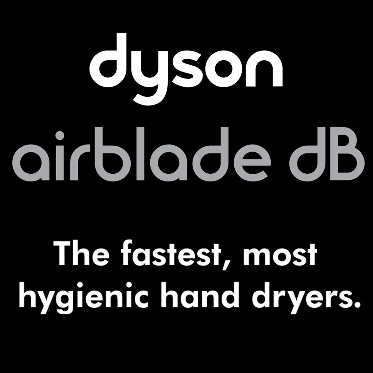 DYSON® Airblade™ AB14 dB Hand Dryer - Steel-Gray ABS Cover High Speed Surface Mounted ADA Compliant Hands-Down-In (SKU #301853-01 / 304663-01)