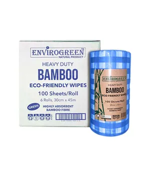 Envirogreen Eco-Friendly Bamboo Wipes - 100 Sheets Per Roll