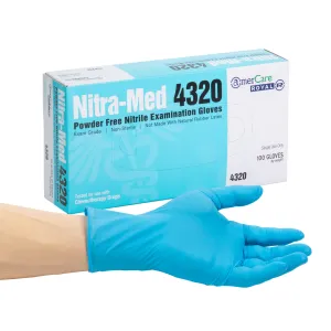 Exam Grade Powder-Free Nitrile Nitra-Med Gloves, Case of 1,000