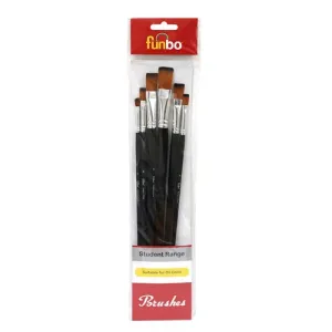 Funbo Brush Multi Purpose Short Flat Set 2,4,6,8,12,14