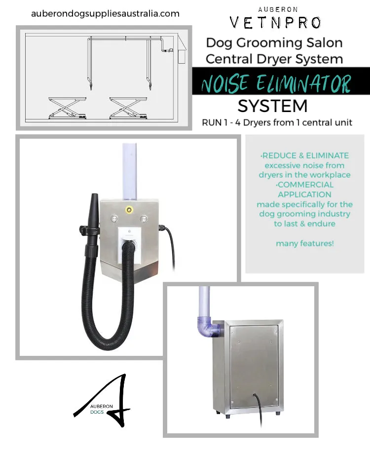 Grooming Salon ‘Noise Elimator’ Central Dryer System Powerful effective efficient quiet Run 1 - 4 Dryers