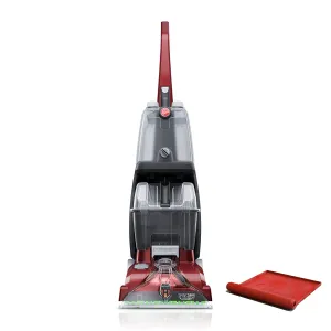 Hoover Power Scrub Deluxe Carpet Cleaner with Storage Mat Upright Red