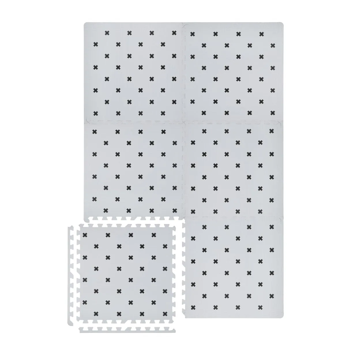 Kind And Me Scandinavian Black Cross Set in White Playmat (Set of 6)