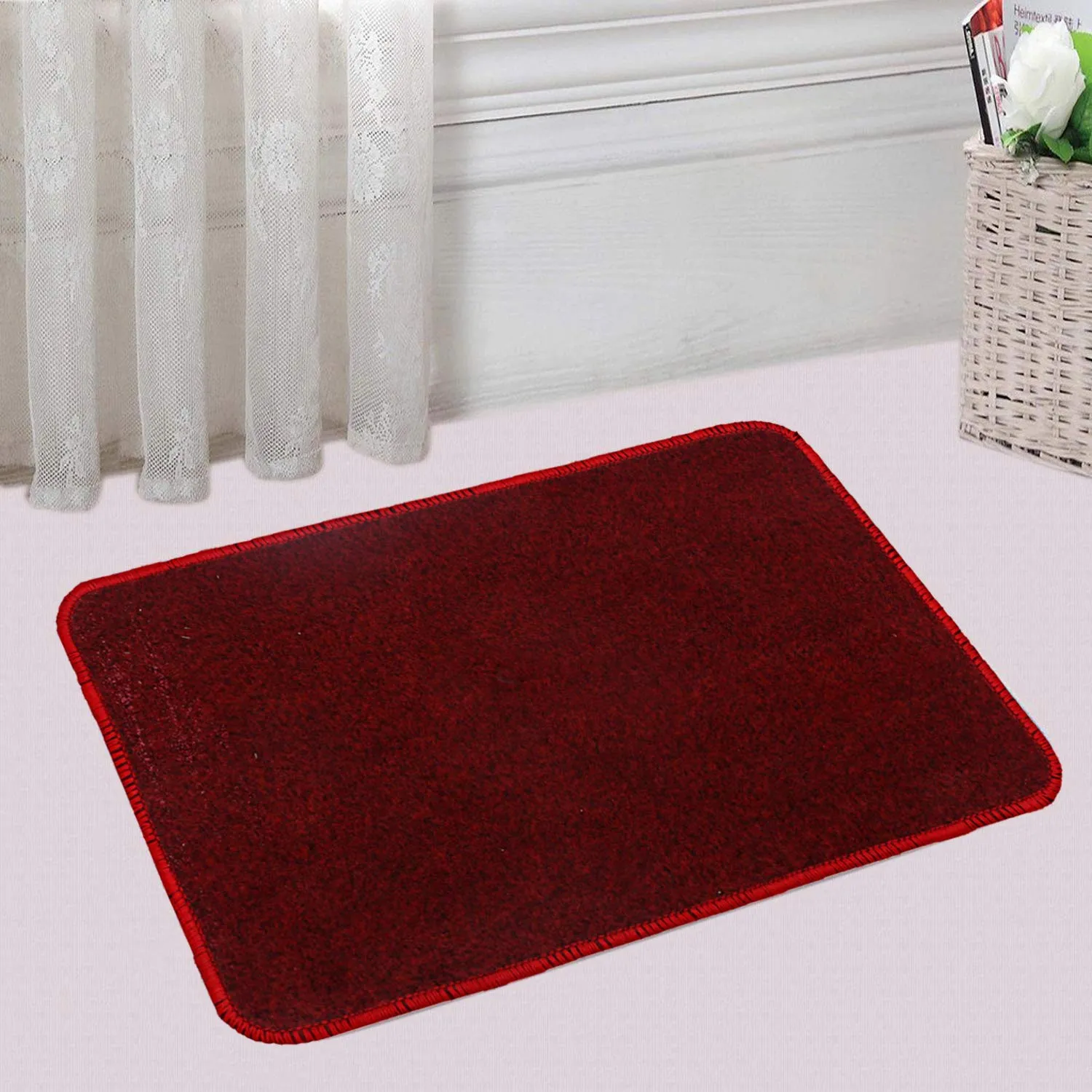 Kuber Industries Microfiber Anti Slip 6 Pieces Bath Mat 22"x14", Multi-CTKTC28480