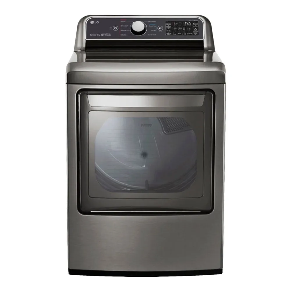 LG - 7.3 Cu. Ft. 9 Cycle Electric Dryer - Graphite Steel