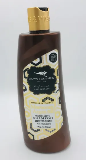 Ludwig & Wiggstein Moroccan Argan Oil Restoriative Shampoo 25.3 Oz