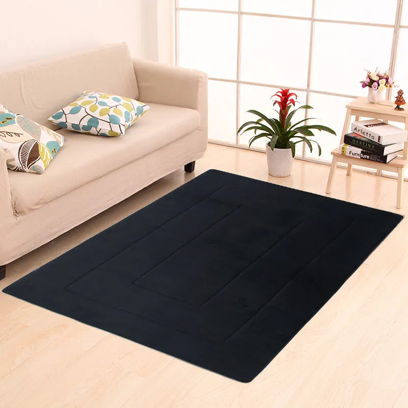 Memory Foam Area Rug, 40 x 64 in, Black