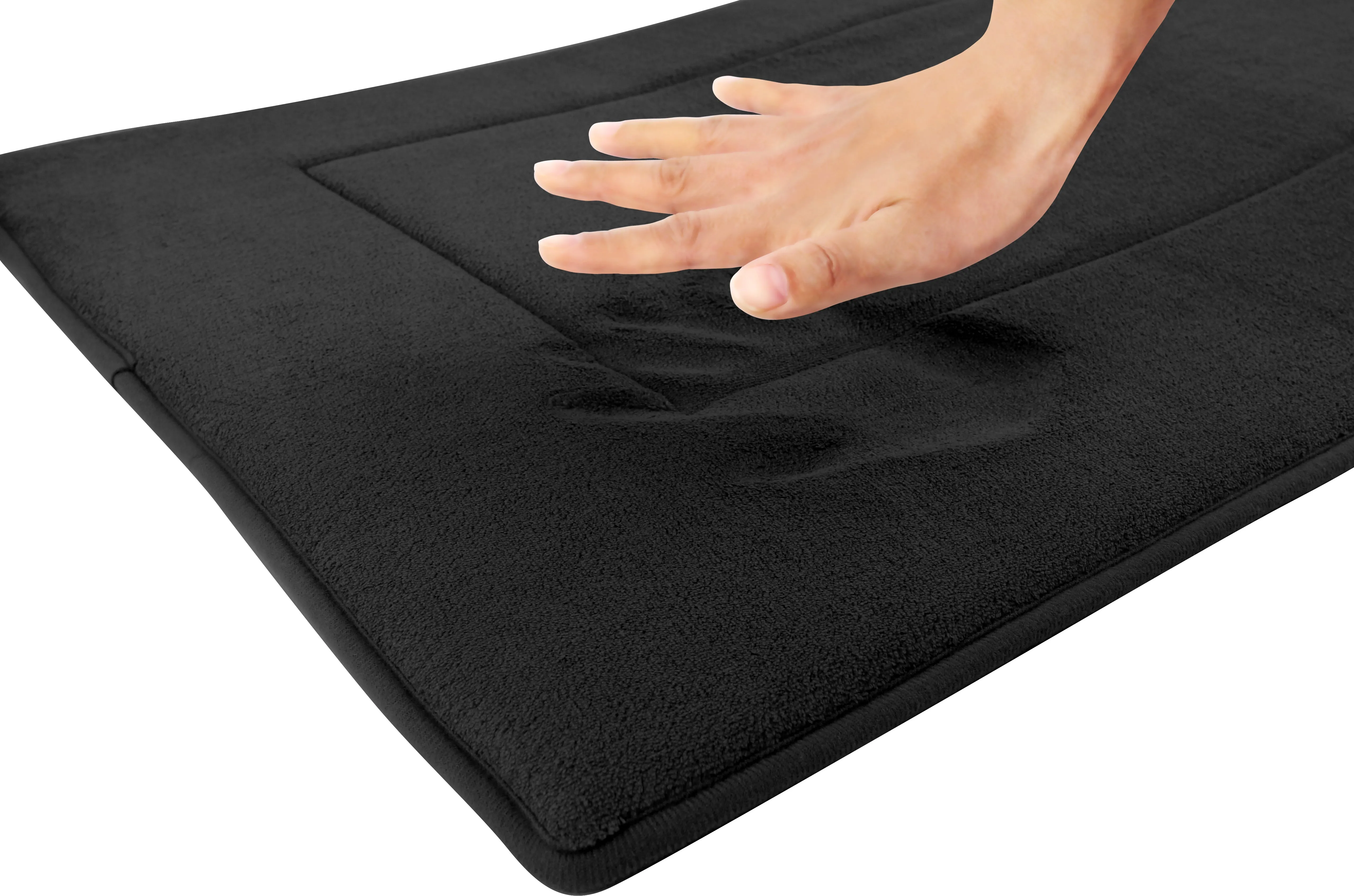 Memory Foam Area Rug, 40 x 64 in, Black