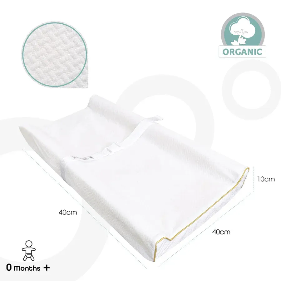 Moon - Organic Baby Changing Mat (White)