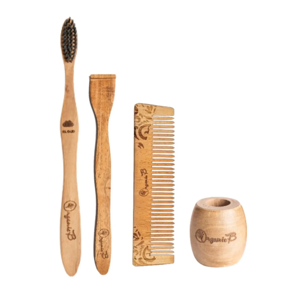 Neem Morning kit | Toothbrush, Tongue Cleaner, Pocket Comb, Toothbrush Holder