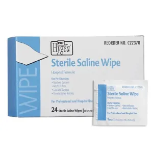 PDI Healthcare C22370 Hygea Sterile Saline Wipe, 6" Width, 4" Length (Pack of 24)