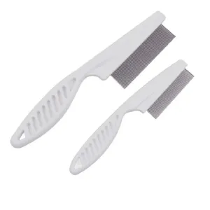 Pet Hair Shedding Comb – Stainless Steel Flea Comb for Cats and Dogs