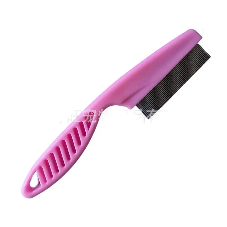 Pet Hair Shedding Comb – Stainless Steel Flea Comb for Cats and Dogs