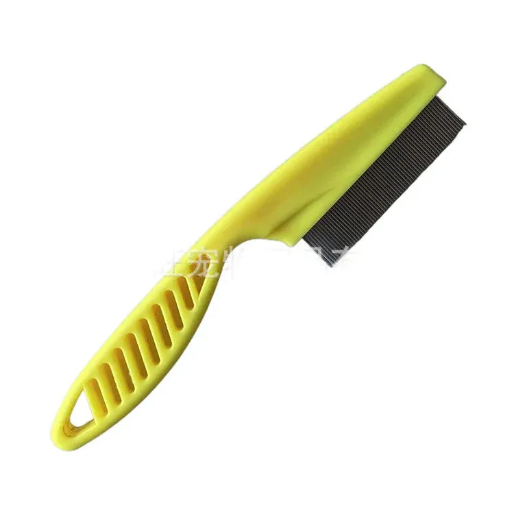 Pet Hair Shedding Comb – Stainless Steel Flea Comb for Cats and Dogs