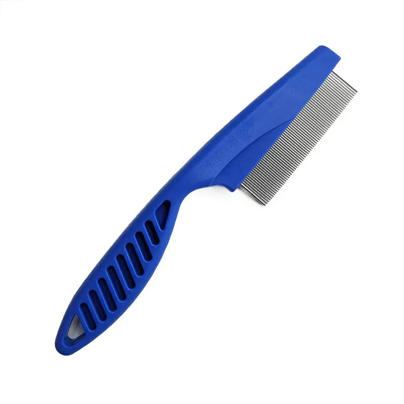 Pet Hair Shedding Comb – Stainless Steel Flea Comb for Cats and Dogs