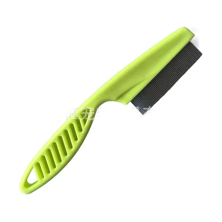 Pet Hair Shedding Comb – Stainless Steel Flea Comb for Cats and Dogs