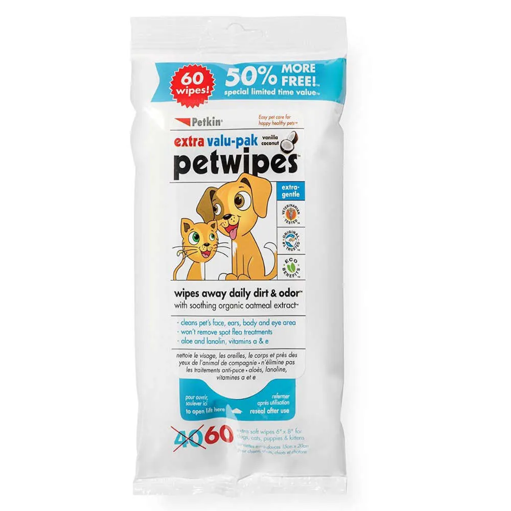 Petwipes Value-Pack 60 wipes