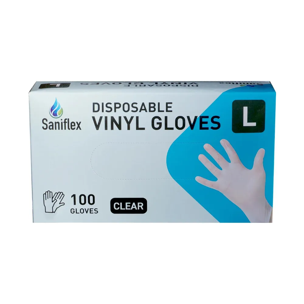 Powder Free Vinyl Gloves - Disposable Medical Gloves - 100 Clear Gloves