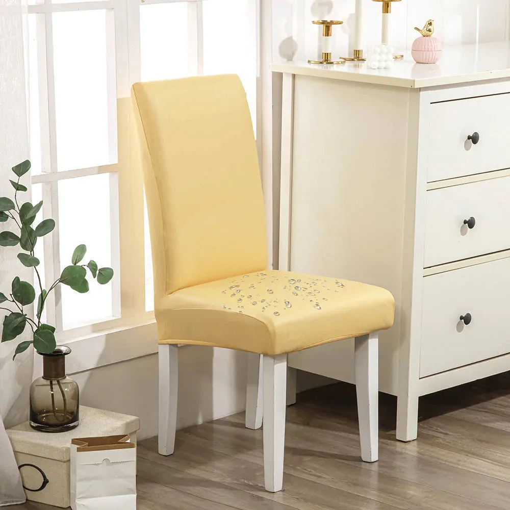 PU Solid Color Stretch Chair Cover