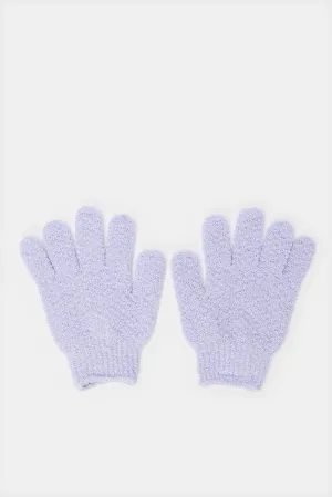 Purple Bath Gloves