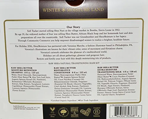 Shea Moisture Winter Moisture Land Raw Shea Natural Transitoning Hair Kit 3