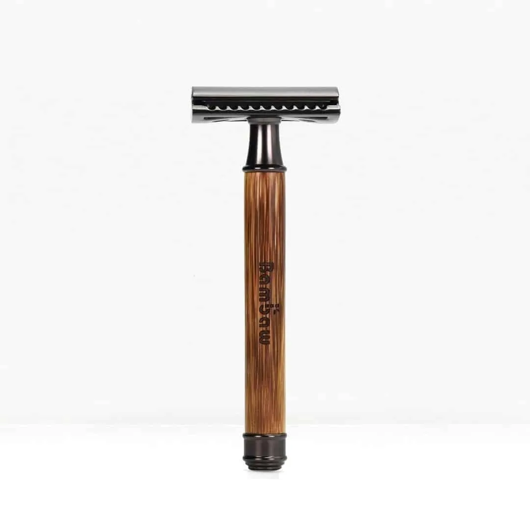 Slim Bamboo Safety Razor - Dark