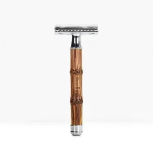 Slim Bamboo Safety Razor - Silver