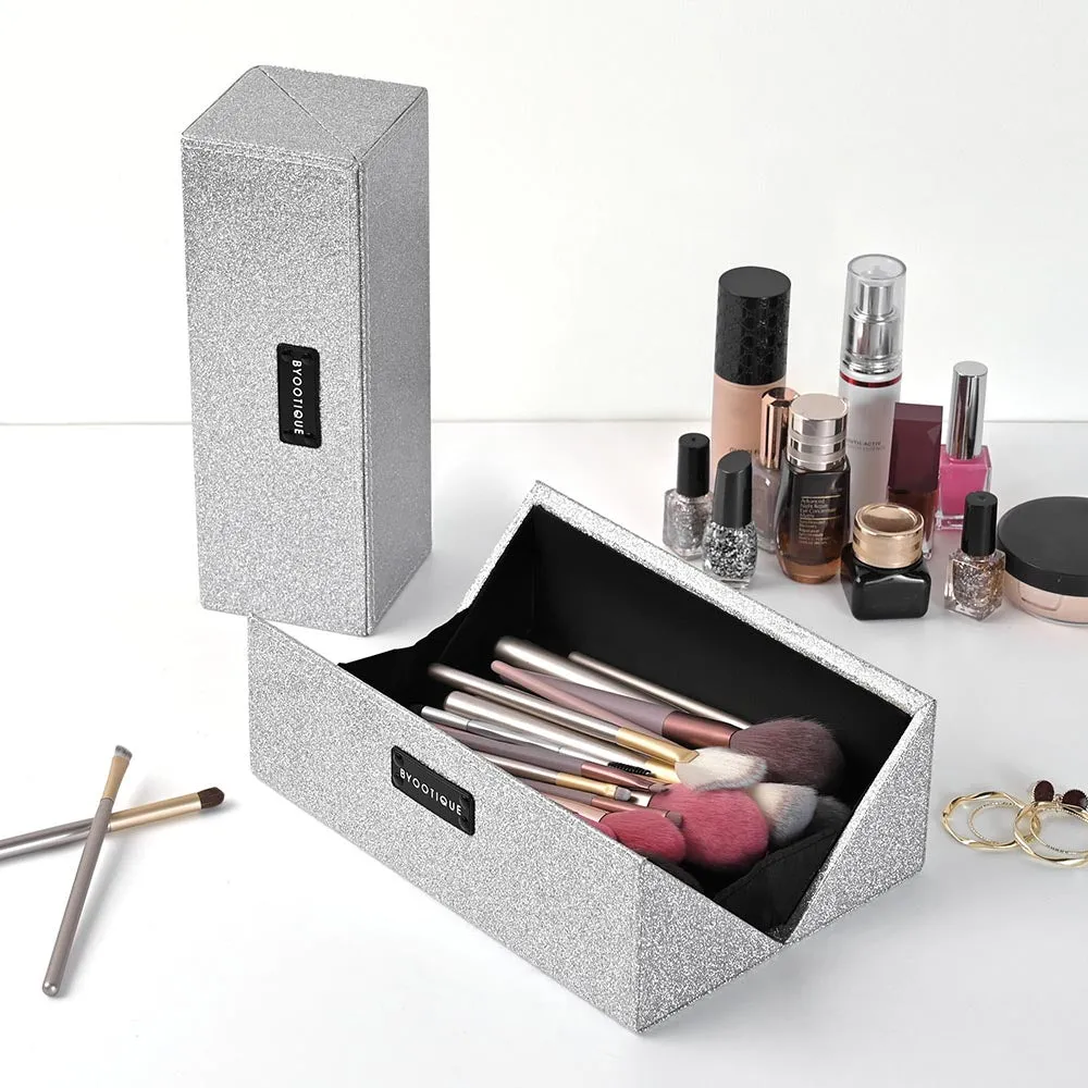 Sparkle Makeup Travel Case Magnetic Brush Holder