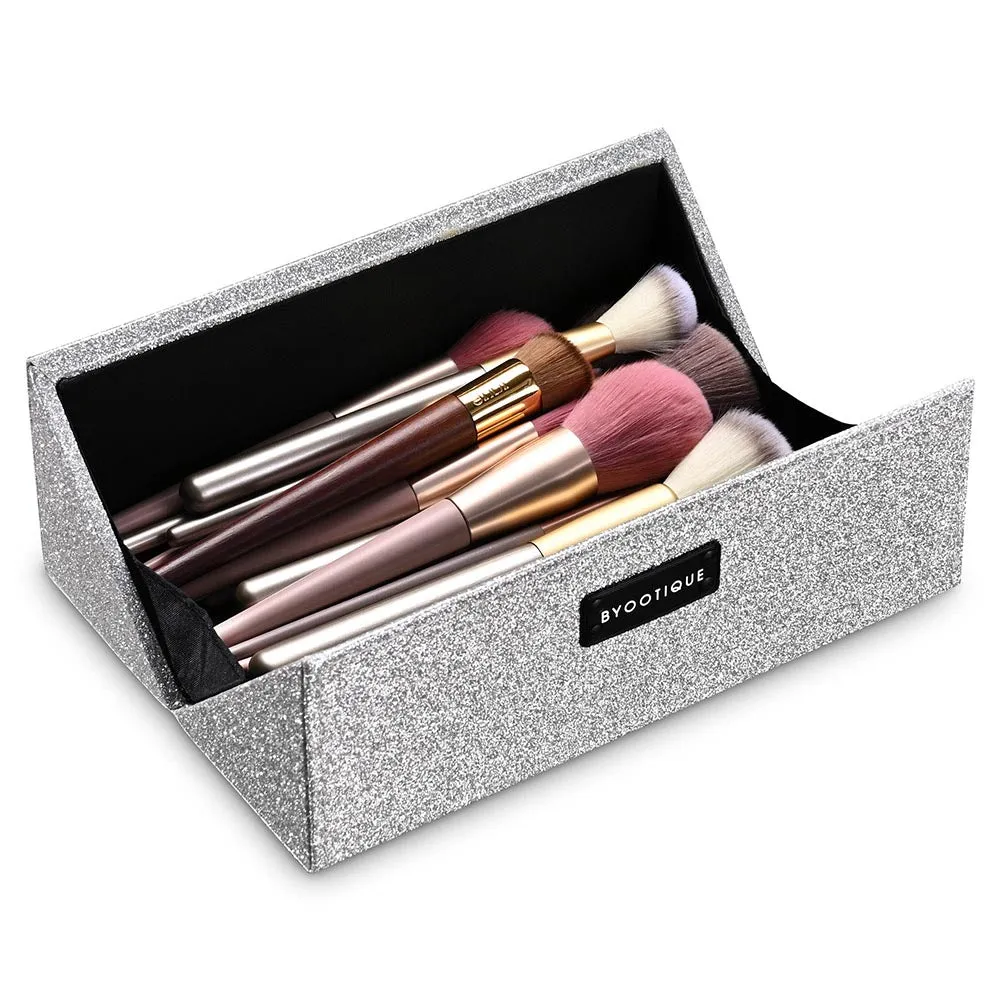 Sparkle Makeup Travel Case Magnetic Brush Holder