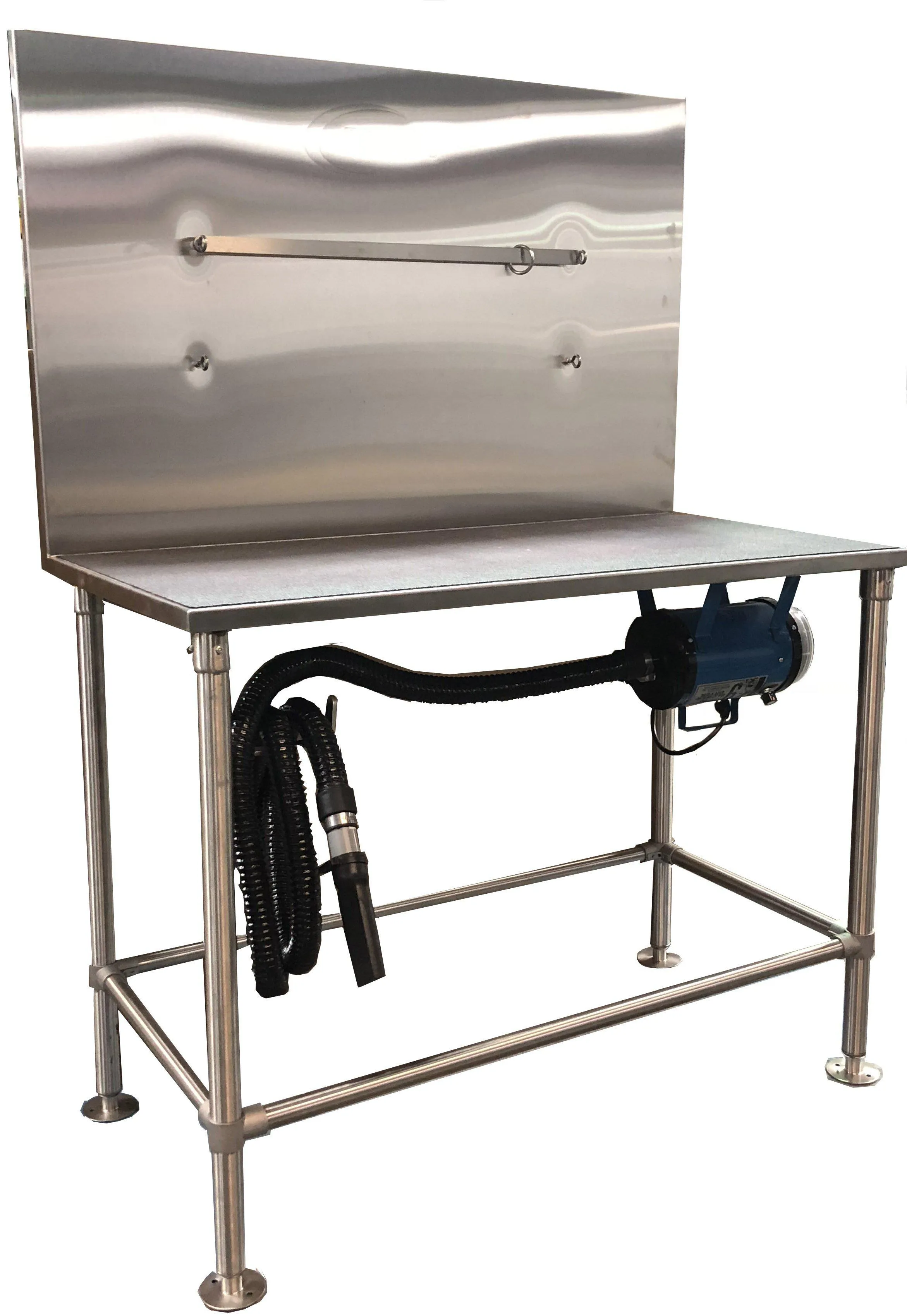 Stainless Steel Drying Table with optional integrated K-9 II Dog Grooming Dryer