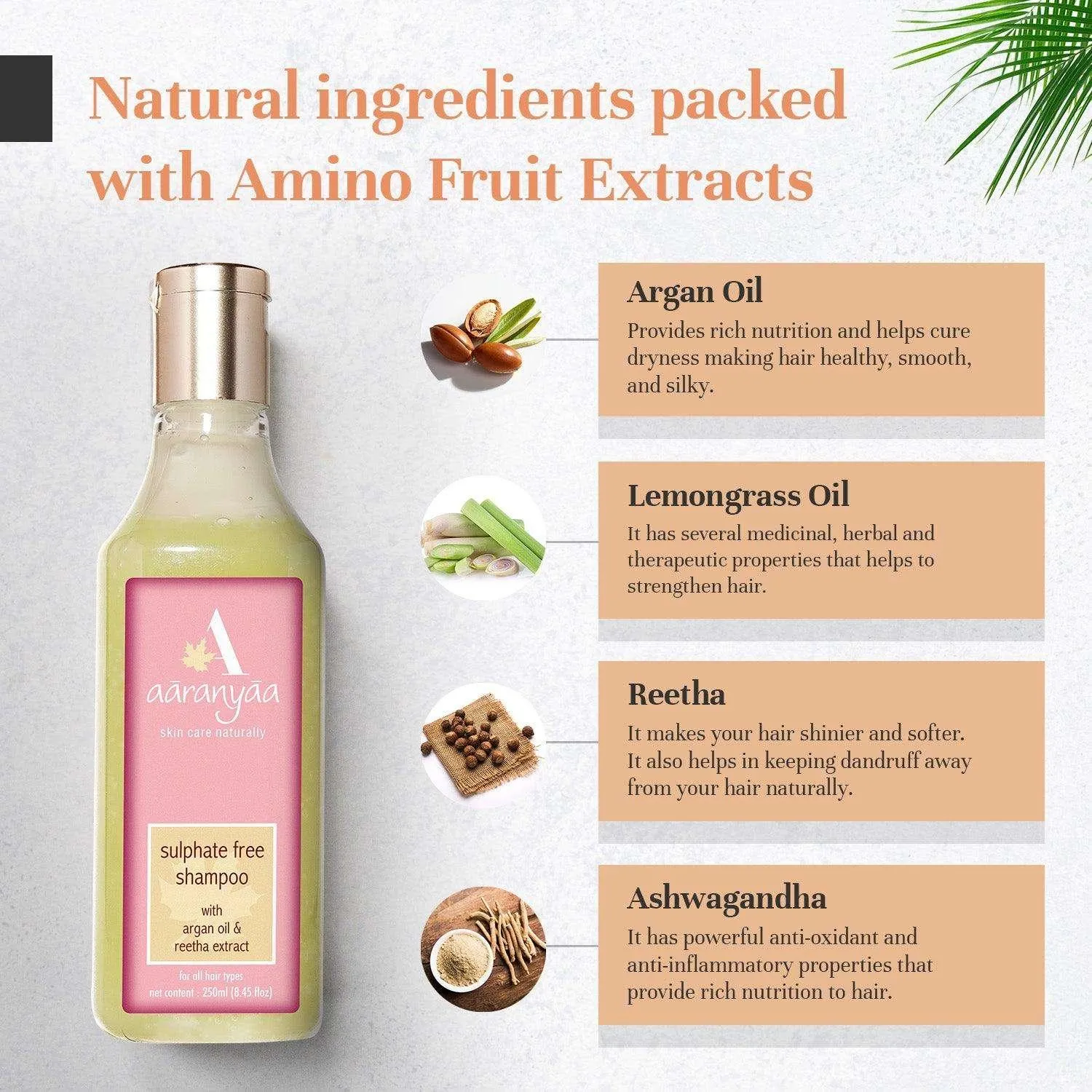 Sulphate Free Shampoo with Argan Oil & Reetha Extract